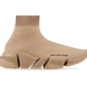 Balenciaga Beige Sock Sneakers